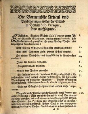 Kurtzer Bericht vnd Ableinung der Beschwerungen, welche den Evangelischen Ständen im Königreich Böhem zu dero Vnglimpff beygemessen werden wollen : Sampt Keysers Rvdolphj denen Evangelischen Ständen in Böheim ertheiltem MayestätBrieff