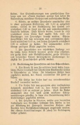 § 19. Verbindung der Feuerstätten mit den Schornsteinen