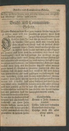 Beicht- und Communion-Gebete