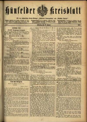 Ausgabe vom Dienstag, den 16. Januar 1912.