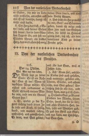 IX. Von der natürlichen Verdorbenheit des Menschen.
