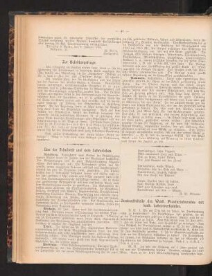 Auskunftsstelle des Westf. Provinzialvereins des kath. Lehrerverbandes