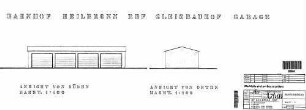 Heilbronn Hbf: Gleisbauhof, Garage, Ansicht von Süden, Ansicht von Osten Nebengeb. Garage