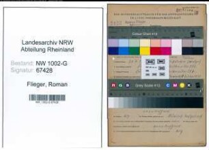Entnazifizierung Roman Flieger, geb. 28.07.1910 (Schneider)