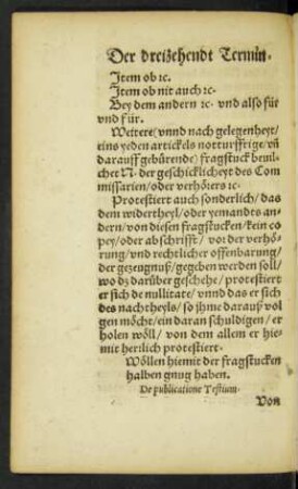 De publicatione Testium. Von eröffnung der zeugen sage: