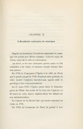 Chapitre II. L'Académie nationale de musique