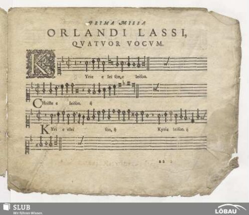 Prima Missa quatuor vocum