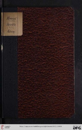 Nr. 5: Lager-Katalog: 207 Frauenporträts, 437 Männerporträts : in ausgewählt seltenen und kostbaren Blättern : Farbstich, Schabkunst u. Radierung, Linienstich, Aquatinta- und Punktiermanier, sowie Lithographien hervorragender Meister ; mit Register und 34 Abbildungen in Autotypie