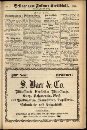 Zweite Ausgabe vom Dienstag, den 17. März 1896.