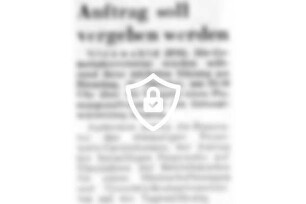 Auftrag soll vergeben werden