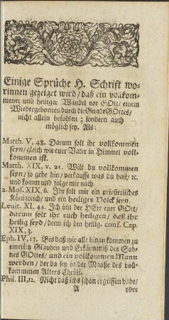 Einige Sprüche H. Schrift worinnen gezeigt wird / ...