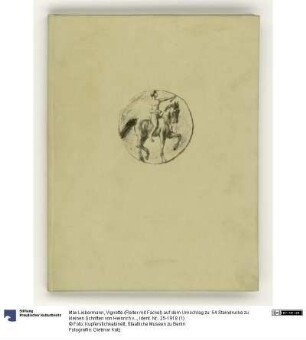 Vignette (Reiter mit Fackel) auf dem Umschlag zu: 54 Steindrucke zu kleinen Schriften von Heinrich von Kleist