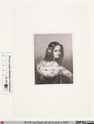 Bildnis Maria II. da Glória, Königin von Portugal (reg. 1826-28 u. 1834-53)