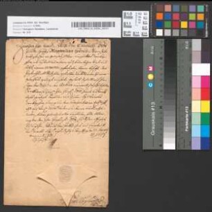 Maximilian Heinrichs, Kurfürsten von Köln, Schenkungs-Urkunde für die Landständes des Herzogtums Westfalen über einen, im landständischen Archive zu Arnsberg aufzubewahrenden, silbernen Pokal.