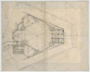 Thiersch, Friedrich von; nicht bestimmbare Blätter - Kapelle (Grundriss)