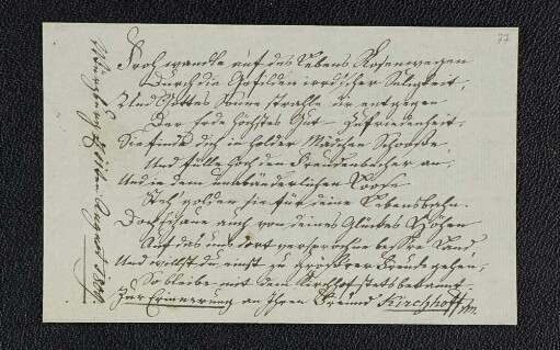 ... Kirchhoff. – Würzburg, 11.08.1809