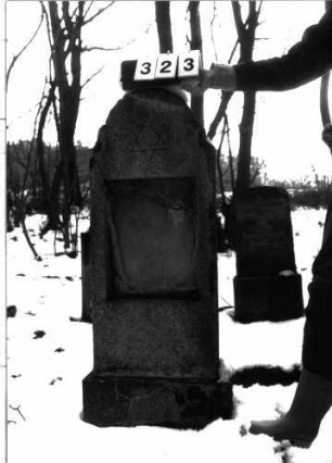 Grabstein 323 Texttafel fehlt: Grabstein 323