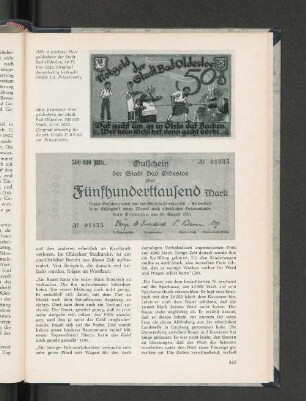 Abb.1: Notgeldschein der Stadt Bad Oldesloe, 50 PF. Vor 1922, Original doppelseitig bedruckt, Größe 1:1. Privatbesitz.