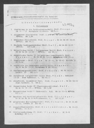 WS 1945/46: Personal- und Vorlesungsverzeichnis // Hamburgische Universität