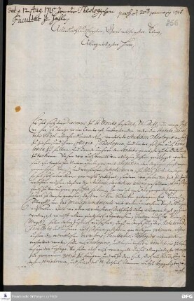 Brief von August Hermann Francke, Joachim Just Breithaupt, Paul Anton, Johann Heinrich Michaelis und Joachim Lange an Friedrich Wilhelm I., König in Preußen.