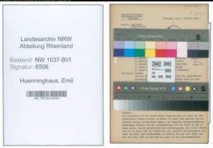 Entnazifizierung Emil Huenninghaus , geb. 18.03.1902 (Lagerverwalter)