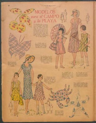 Modelos para el campo y la playa [Dibujos]