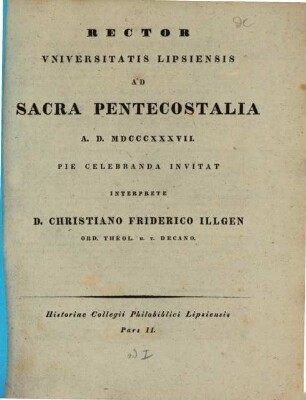 Historiae Collegii Philobiblici Lipsiensis. 2. (1837)