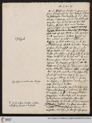 Heid. Hs. 3895 II B - 5,25: Nachlass Heinrich Bassermann, Sonn- und Feiertagspredigten: Predigt zu Mk 7,31-37 (Jesus, der Arzt, der die Krankheit unserer Seele heilen kann)