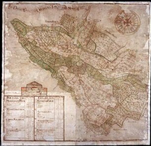 Fulgenstadt Maßstab ca. 1 : 46000 col. handgez.