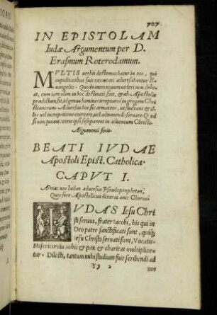 Beati Iudae Apostoli Epist. Catholica.