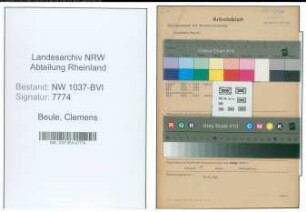 Entnazifizierung Clemens Beule , geb. 19.08.1893 (Techniker)