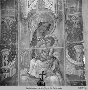 Maria mit Kind - Tabernakel: thronende Maria mit Kind