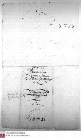 Schuldverschreibung: ausgeteilt von Margarete, Jacob Weber Witwe über 20 Gulden für Friedrich Wambold