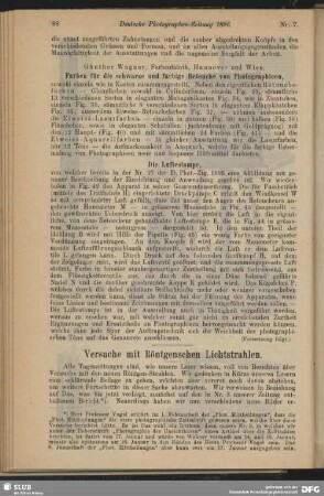 Versuche mit Röntgenschen Lichtstrahlen