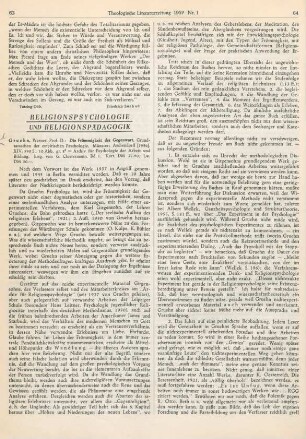 Religionspsychologie und Religionspädagogik