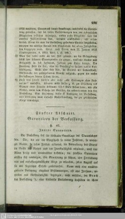 Fünfter Abschnitt. Garantieen der Verfassung