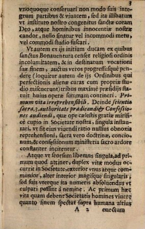 Epistola Prima R. P. N. Vincentii Carrafae Praepositi Generalis Patribus, ac Fratibus Societatis Iesu