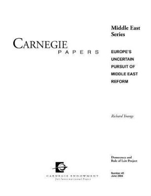 Europeś uncertain pursuit of Middle East reform