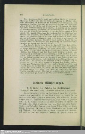 F. G. Keller, der Erfinder der Holzschleiferei