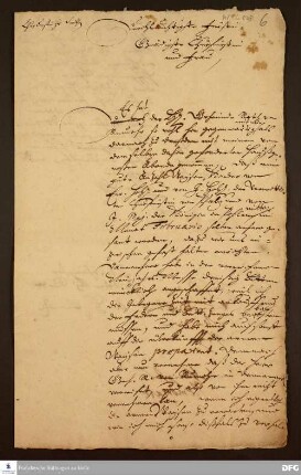 Brief von August Hermann Francke an Kurfürstin Anna Sophia von Sachsen.