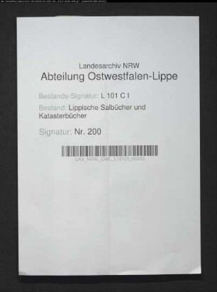 Salbuch der Vogtei Schötmar von ca. 1528