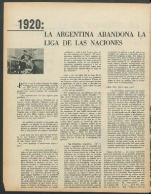 1920: La Argentina abandona la Liga de las Naciones