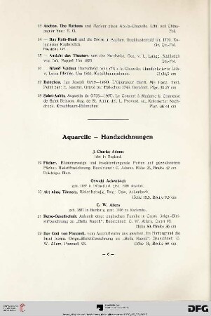 Aquarelle – Handzeichnungen (Nr. 19-47)