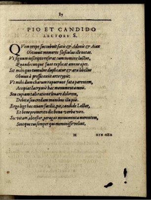 Pio et candido.