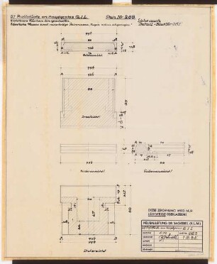 Reichsluftfahrtministerium, Berlin: Hauptgesims Q1L (Werkstein): Details 1:10