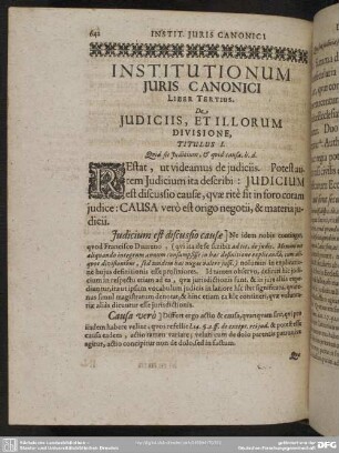 Liber Tertius. De Iudiciis, Et Illorum Divisione