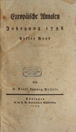 Europäische Annalen. 1798, 1/2