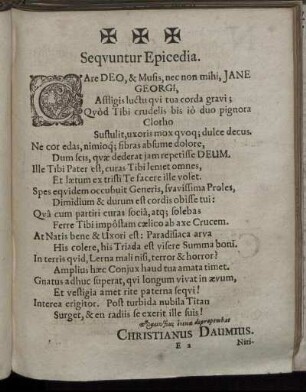 Sequuntur Epicedia.