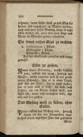 Ein feines rothes Glas zu mahlen