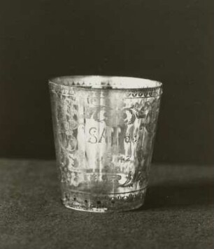 Zwischengoldglas mit St. Anna
